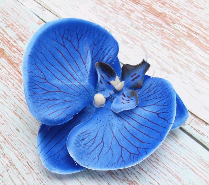 Artificial Butterfly Orchid Flower 9*10cm Handmade Phalaenopsis Flower Heads For Wedding Car Home Decoration DIY Flores