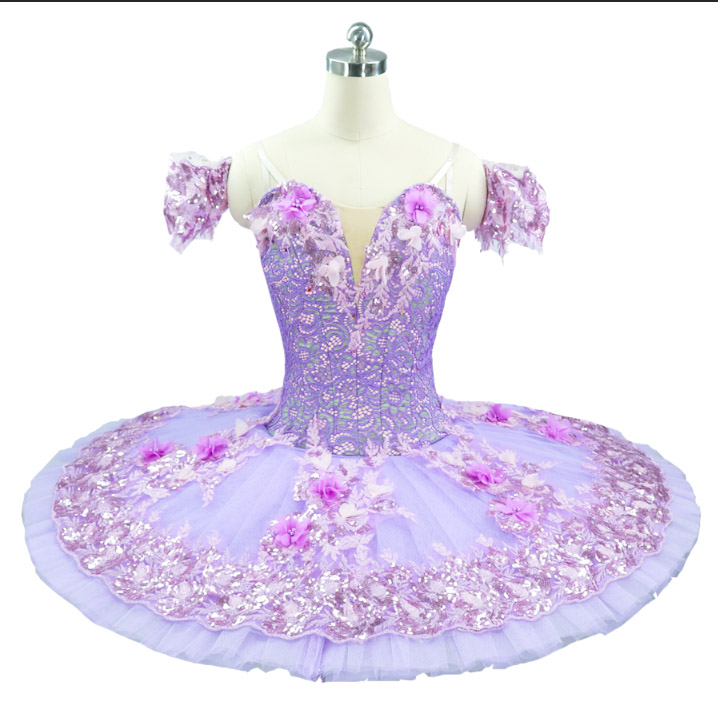 Classical Ballet Dance Costume Purple Professional Tutu lilac Platter Competition Pancake tutu Flower Fairy Classical Ballet Costu2588670