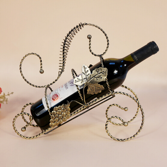 1PC Fashion Iron wine rack twisted European style ancient wine holder creative gift ornaments four-color optional pin KI 2087
1PC Fashion Iron wine rack twisted European style ancient wine holder creative gift ornaments four-color optional pin KI 2087
