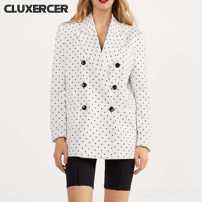 Vintage Dot Blazers Jackets Women 2020 Spring Autumn Elegant Female Casual Double Breasted Suit Coat, White
Vintage Dot Blazers Jackets Women 2020 Spring Autumn Elegant Female Casual Double Breasted Suit Coat, White