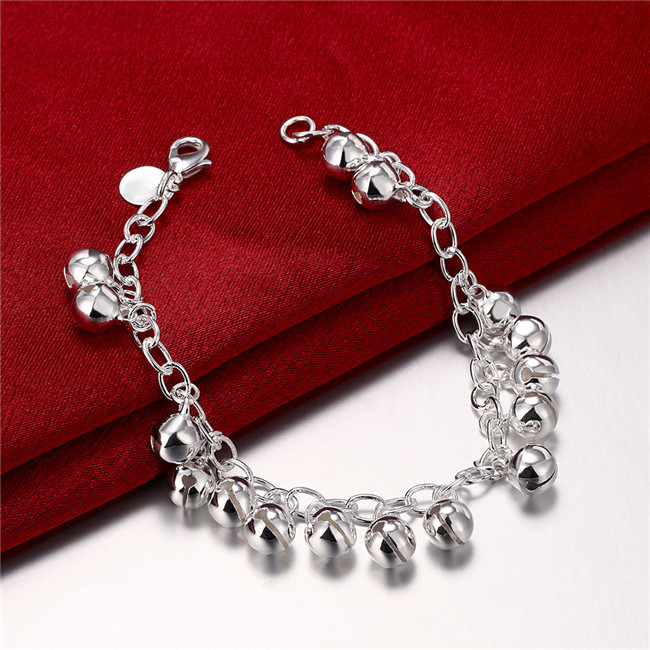 Hot sale best gift 925 silver Jingle bracelets DFMCH056, brand new fashion 925 sterling silver plated Chain link bracelets