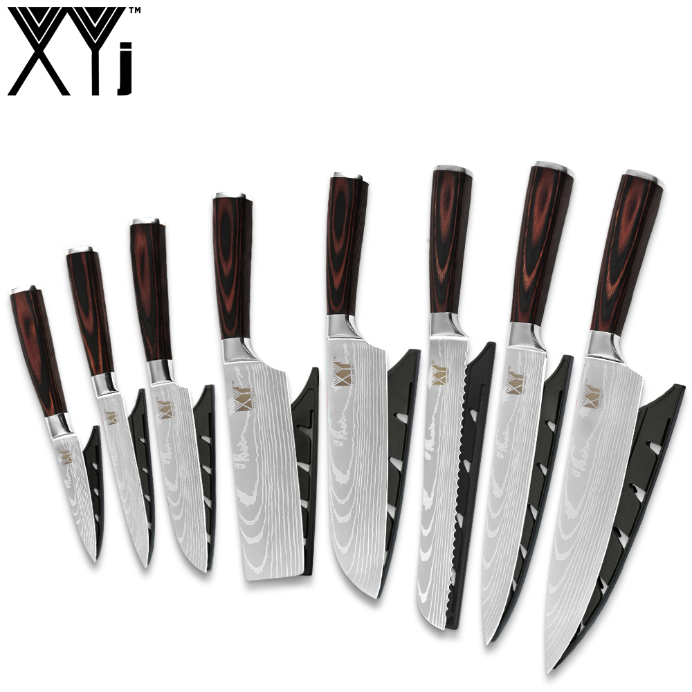 XYj Stainless Steel Knife Kitchen Tools Chef Slicing Bread Santoku Chopping Utility Paring Knife 8 Piece
XYj Stainless Steel Knife Kitchen Tools Chef Slicing Bread Santoku Chopping Utility Paring Knife 8 Piece