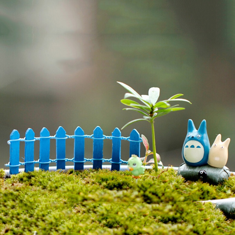 Mini Fence Small Barrier Barrier Wooden Resin Craft Miniature Fairy Garden Fence Decoration Miniature Fences for Gardens7387234