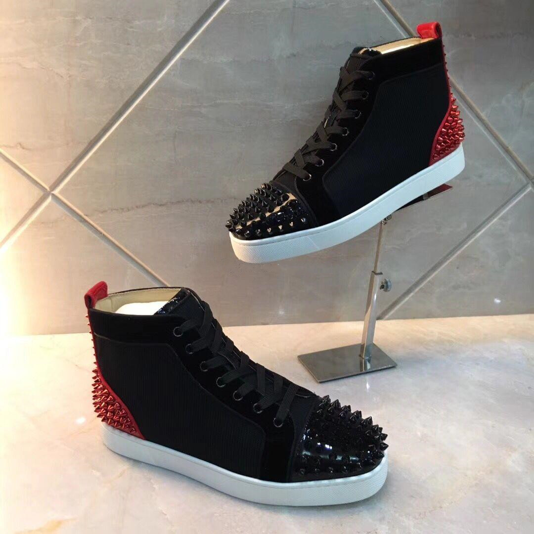 Men Women Red Bottom Shoes Black Suede With Red Spikes Toe Back hi-Top Sneakers,Designer Brand Fashion Flats Casual Shoes 35-47
Men Women Red Bottom Shoes Black Suede With Red Spikes Toe Back hi-Top Sneakers,Designer Brand Fashion Flats Casual Shoes 35-47