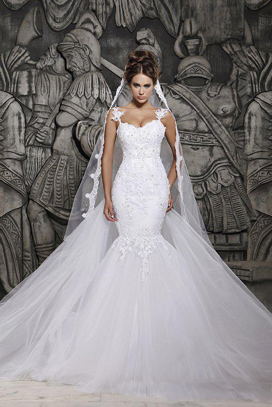 Plus Size 2019 Berta Sexy Sheer Back Mermaid Wedding Dresses Spaghetti Straps Lace Appliqued Bridal Gowns Saudi Dubai Vestidos De Novia, White
Plus Size 2019 Berta Sexy Sheer Back Mermaid Wedding Dresses Spaghetti Straps Lace Appliqued Bridal Gowns Saudi Dubai Vestidos De Novia, White