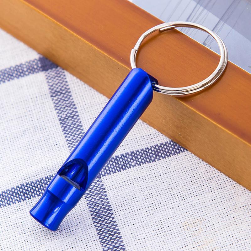 Whole Aluminum Alloy Whistle Mini Keyring Keychain Whistle Outdoor Emergency Alarm Survival Sport Camping Hunting Metal W