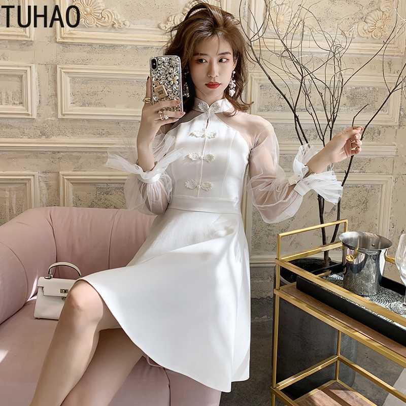 TUHAO Vintage White Color Women Sexy Party Dress 2020 Spring Summer Woman Elegant Mesh Sleeve Mini Sexy Night Club Dresses WM26
TUHAO Vintage White Color Women Sexy Party Dress 2020 Spring Summer Woman Elegant Mesh Sleeve Mini Sexy Night Club Dresses WM26