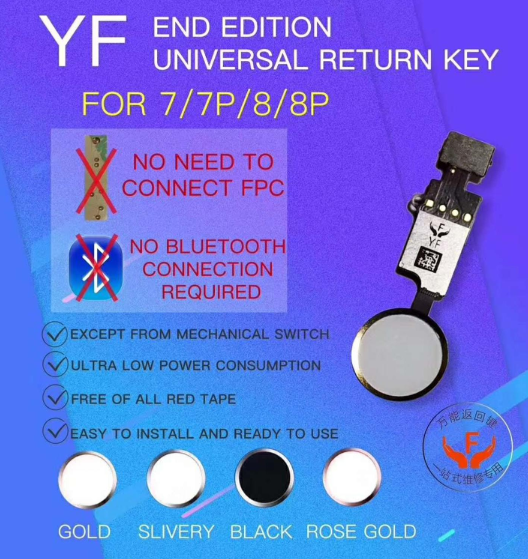 YF NEW Universal Home Button For iPhone 7 7 plus 8 8 plus Button flex cable No need to connect bluetooth Function
YF NEW Universal Home Button For iPhone 7 7 plus 8 8 plus Button flex cable No need to connect bluetooth Function