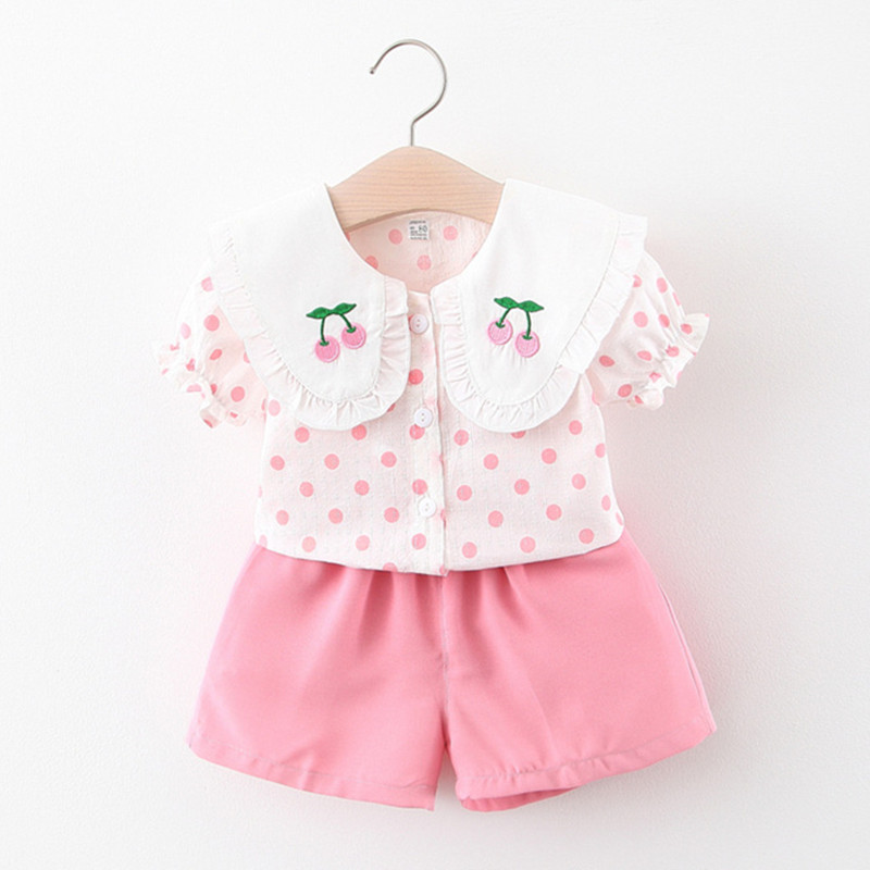 DFXD Summer Newborn Clothing Sets Toddler Girls Cherry Collar Dot Polka Blouse Shirt+Shorts Casual Two-piece Outfit Set 6M-3T, Yellow
DFXD Summer Newborn Clothing Sets Toddler Girls Cherry Collar Dot Polka Blouse Shirt+Shorts Casual Two-piece Outfit Set 6M-3T, Yellow