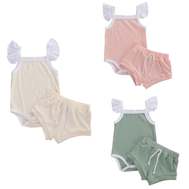 Emmababy 0-18M Newborn Infant Baby Girl Clothes knited 2pcs Flare Sleeve Romper Tops+High Waist Shorts Summer Set 3 Colors
Emmababy 0-18M Newborn Infant Baby Girl Clothes knited 2pcs Flare Sleeve Romper Tops+High Waist Shorts Summer Set 3 Colors