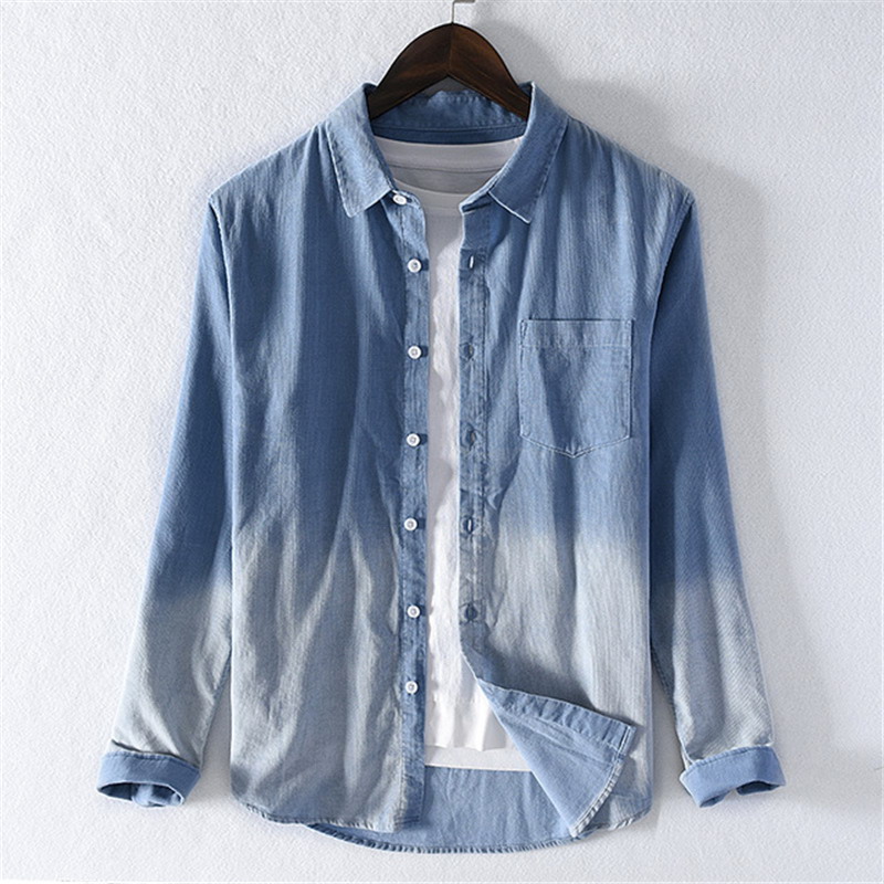 Men's casual cotton corduroy long sleeve shirt 2019 autumn new men's Square Collar Shirt Top 9309, Black
Men's casual cotton corduroy long sleeve shirt 2019 autumn new men's Square Collar Shirt Top 9309, Black