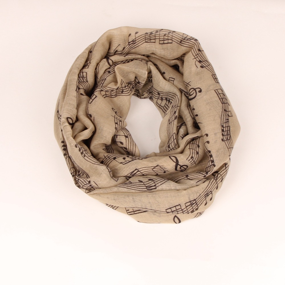 High Quality Women Scarf Musical Symbol Scarf Long Scarf Voile Music Note warm Autumn Winter neckerchief Lady Scraf