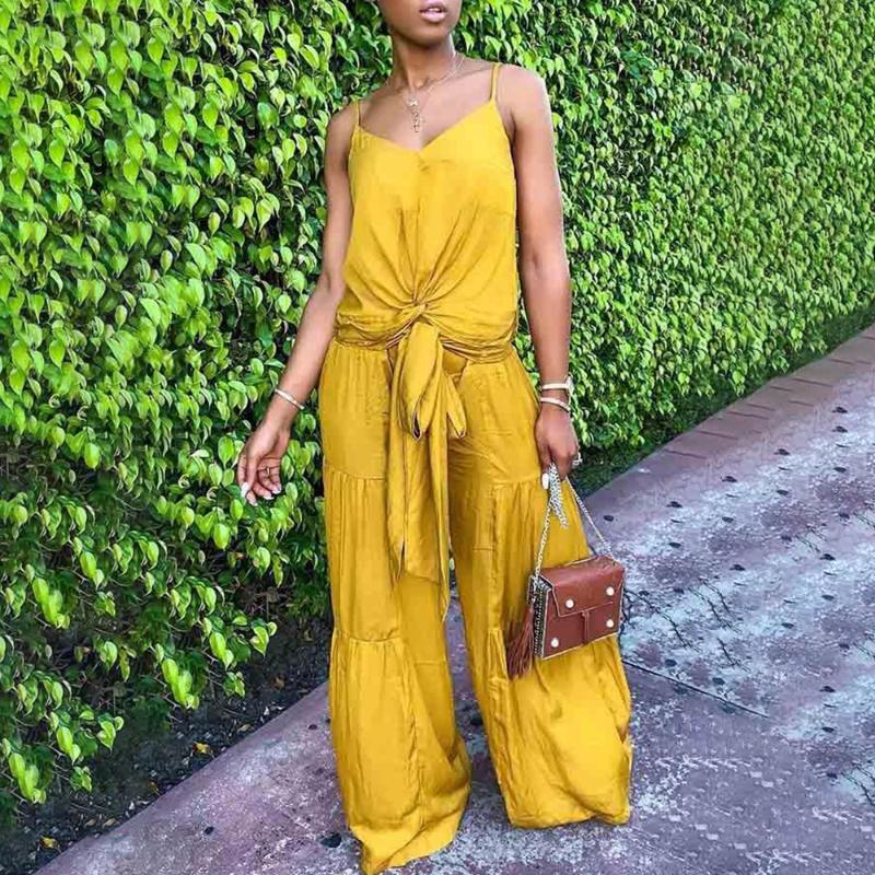 Fashion Solid Ladies Jumpsuits Romper Casual One Piece Women Overalls Sleeveless Loose Women Clothes 2020, Yellow
Fashion Solid Ladies Jumpsuits Romper Casual One Piece Women Overalls Sleeveless Loose Women Clothes 2020, Yellow