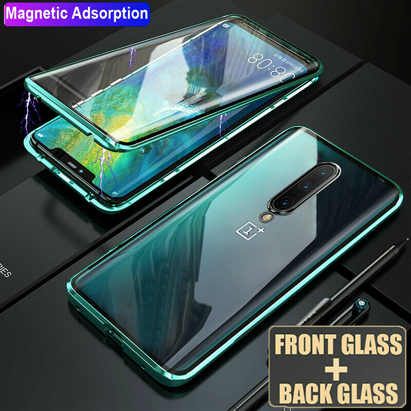 Luxury Double sided Tempered Glass Sheet Magnetic Phone Case For OnePlus 7 One plus 7 Pro 360 Full Metal Strong Protective Cover, Green
Luxury Double sided Tempered Glass Sheet Magnetic Phone Case For OnePlus 7 One plus 7 Pro 360 Full Metal Strong Protective Cover, Green