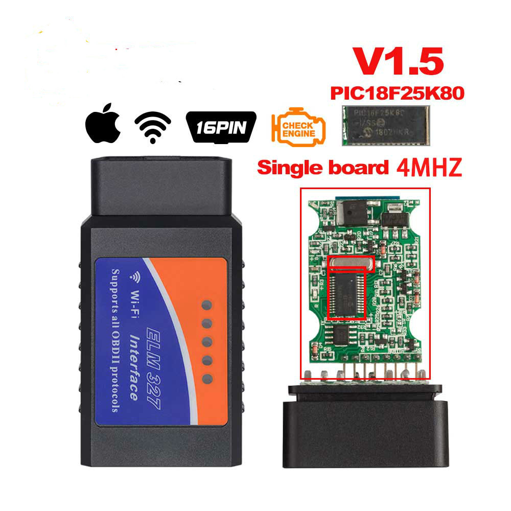 Auto Diagnostic Tool ELM327 V1.5 Bluetooth Wifi OBD2 V1.5 Mini Elm 327 Bluetooth PIC18F25K80 Chip OBDII for Android IOS Windows
Auto Diagnostic Tool ELM327 V1.5 Bluetooth Wifi OBD2 V1.5 Mini Elm 327 Bluetooth PIC18F25K80 Chip OBDII for Android IOS Windows