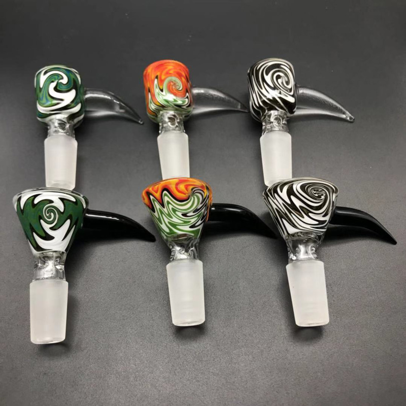 New Funnel Wig Wag Glass Bowl Design W/Bullhorn Handle With 14mm 18mm Male Glass Bowl Piece Smoking Accessories Bong Downstem Diffuser Bowls
New Funnel Wig Wag Glass Bowl Design W/Bullhorn Handle With 14mm 18mm Male Glass Bowl Piece Smoking Accessories Bong Downstem Diffuser Bowls