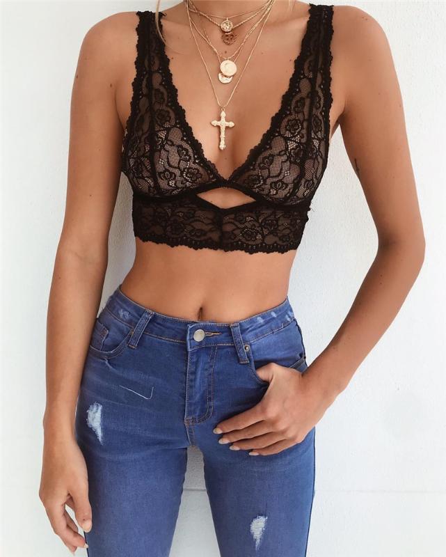 Plus Size Women Sexy Lace Bra Tops Bralette Deep V Push Up Shaping Padded Bras, Black
Plus Size Women Sexy Lace Bra Tops Bralette Deep V Push Up Shaping Padded Bras, Black