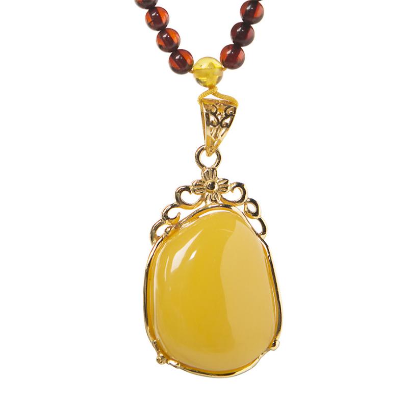 Precious Natural Yellow Amber Gemstone Crystal Fashion Woman Lady Pendant Necklace
Precious Natural Yellow Amber Gemstone Crystal Fashion Woman Lady Pendant Necklace