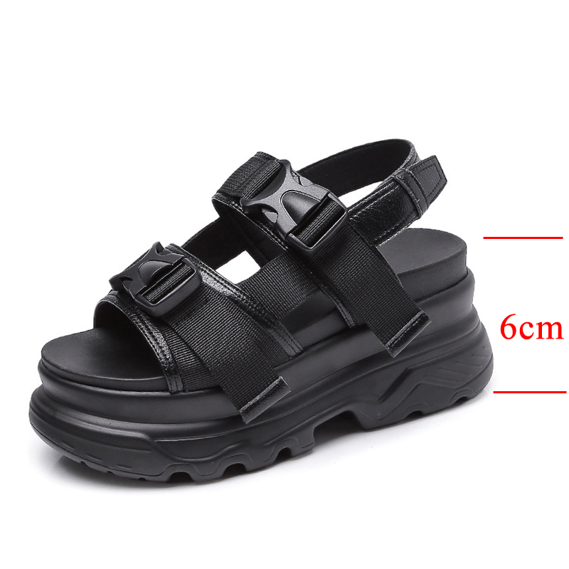 Hot Sale-Platform Women's Sandals 2019 Fashion Women Thick Soled Beach Sandal Casual Chunky Woman Shoes Female