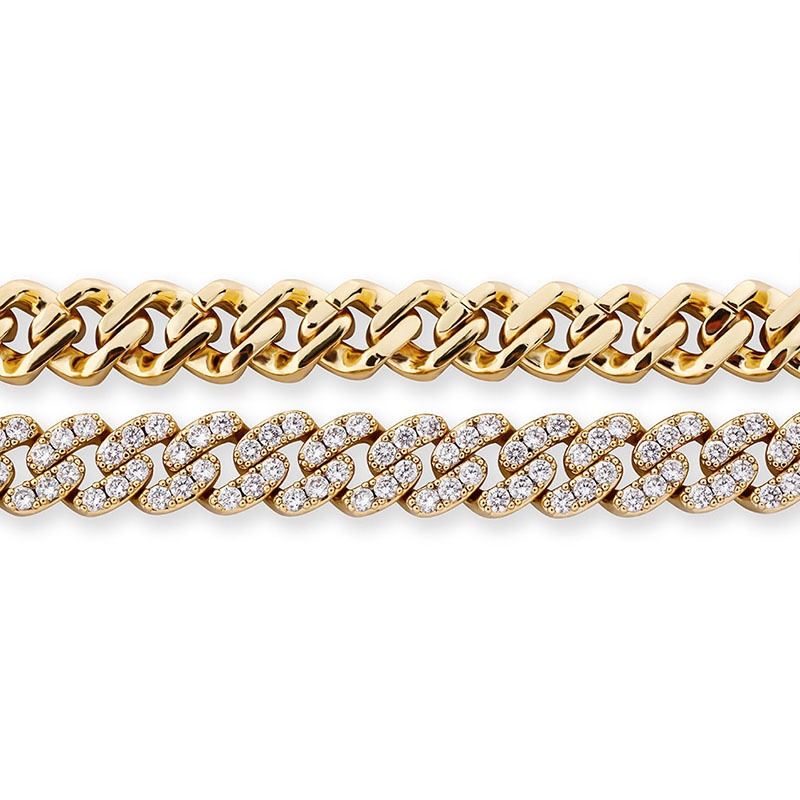 Mossanite Bracelets Gold Sier Cub Link Fashion Designer Jewelry Iced Out Chains Men Women Anklets Hip Hop Bling Dia Ankle Accessories Charms