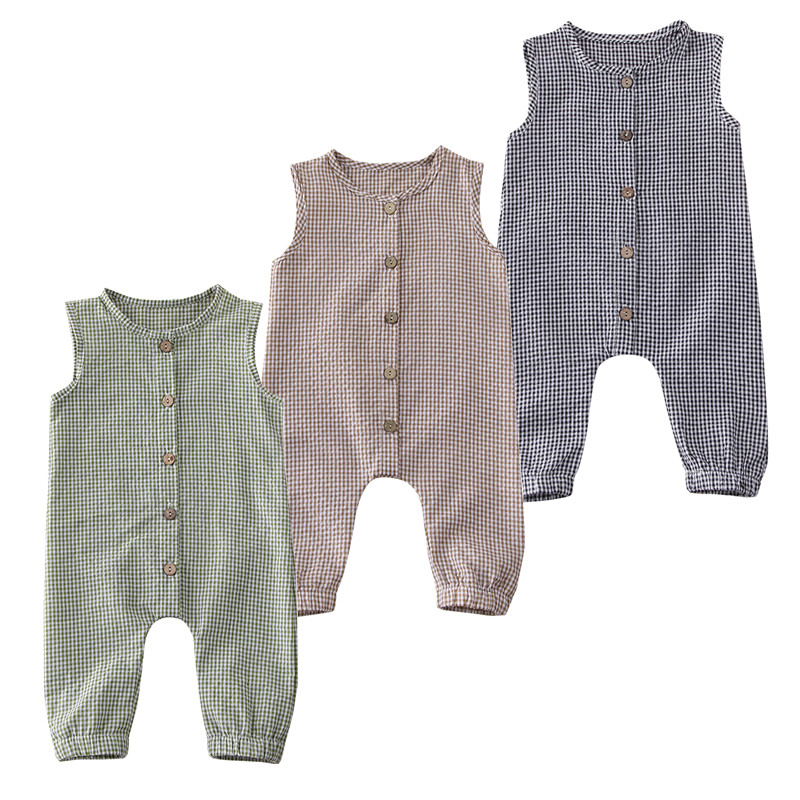 0-18M Summer New Infant Baby Girl Boy Clothes Sleeveless Plaids Romper Jumpsuit Overall Outfit
0-18M Summer New Infant Baby Girl Boy Clothes Sleeveless Plaids Romper Jumpsuit Overall Outfit