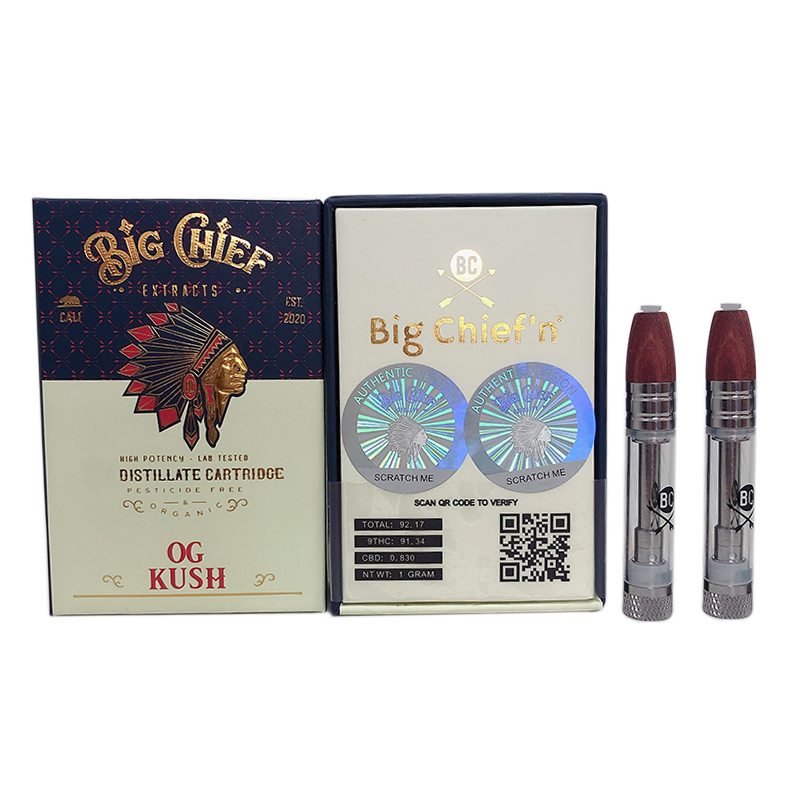 Hot Selling Big Chief Cartridges Big Chief Carts With Packaging Wood Tip 0.8ml Ceramic Coil Carts Vaporizer Wholesale
Hot Selling Big Chief Cartridges Big Chief Carts With Packaging Wood Tip 0.8ml Ceramic Coil Carts Vaporizer Wholesale