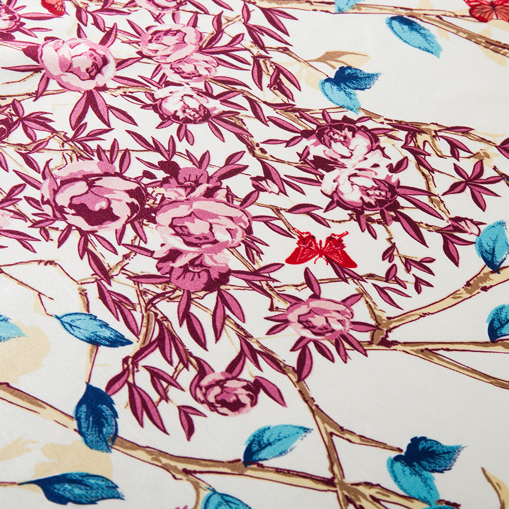 Fashion- new high quality Silk Scarf 90cm*90cm Green Vase Branches Camellia Ms. Silk scaves fast ship