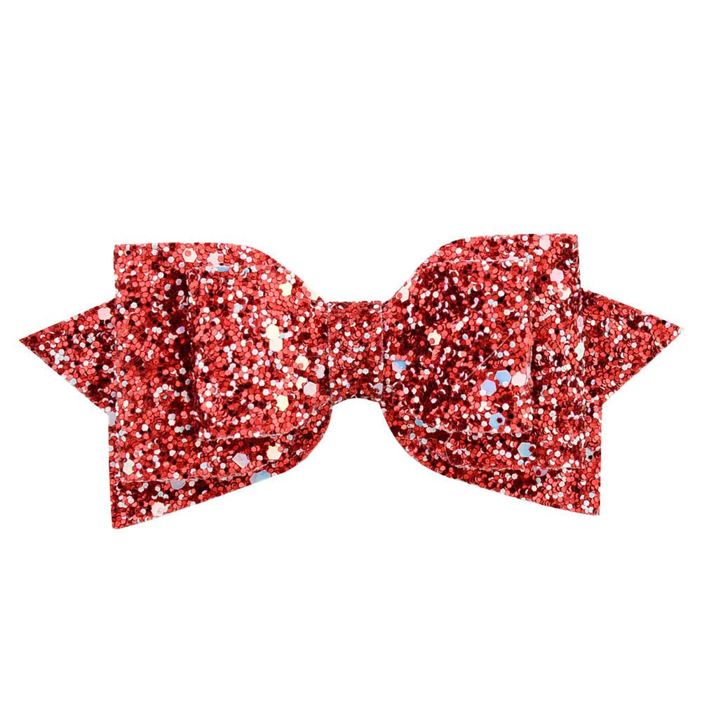 5 Inch Baby Girl Glitter Hair Bow Kids Hairpins Clip For Children Hair Accessories TS206