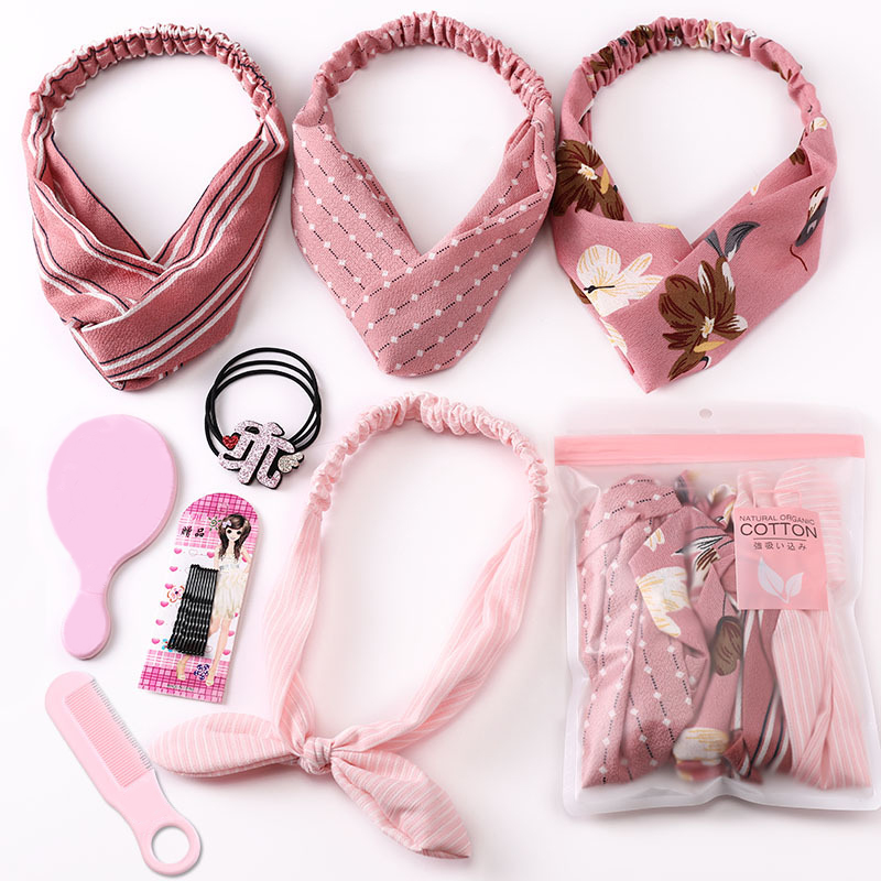 7/8Pcs Baby Headbands Turban Multipurpose Elastic Rubber Band Hairpins Barrette Set With Mirror Comb Girls Hair Band Accessories, 7pcs style 1
7/8Pcs Baby Headbands Turban Multipurpose Elastic Rubber Band Hairpins Barrette Set With Mirror Comb Girls Hair Band Accessories, 7pcs style 1