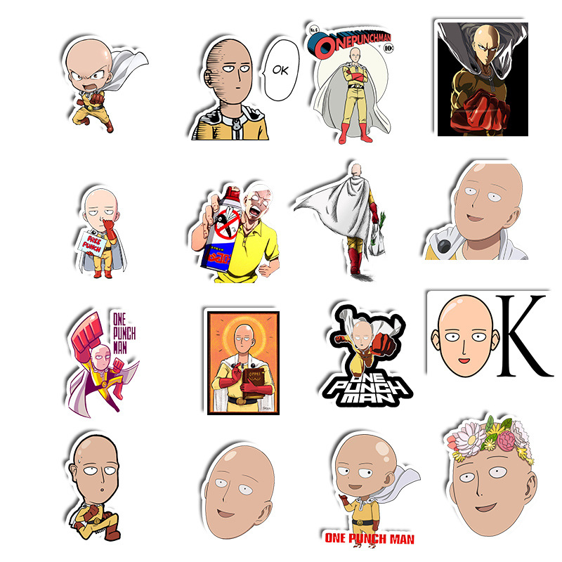 49pcs/Set One-Punch Man Sticker For Car Laptop Skateboard Luggage Fridge DIY Stickers Toys Home Decorations