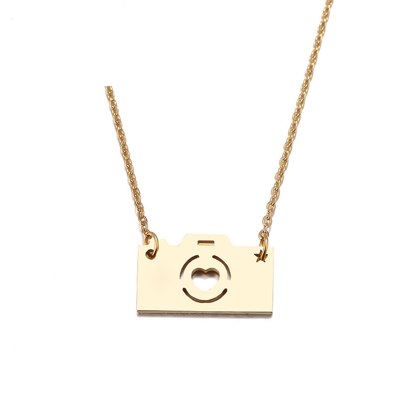 Jewelry Genuine Sumptuous Stainless Steel Necklace For Women Lover's Gold And Silver Color Camera Pendant Maxi Necklace Choker Bridal Gift
Jewelry Genuine Sumptuous Stainless Steel Necklace For Women Lover's Gold And Silver Color Camera Pendant Maxi Necklace Choker Bridal Gift