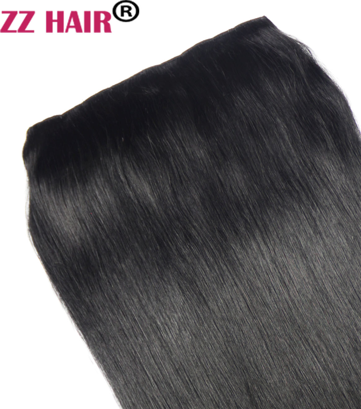 16"-28" One Piece Set 140g 100% Brazilian Remy Clip-in Human Hair Extensions 5 Clips Natural Straight