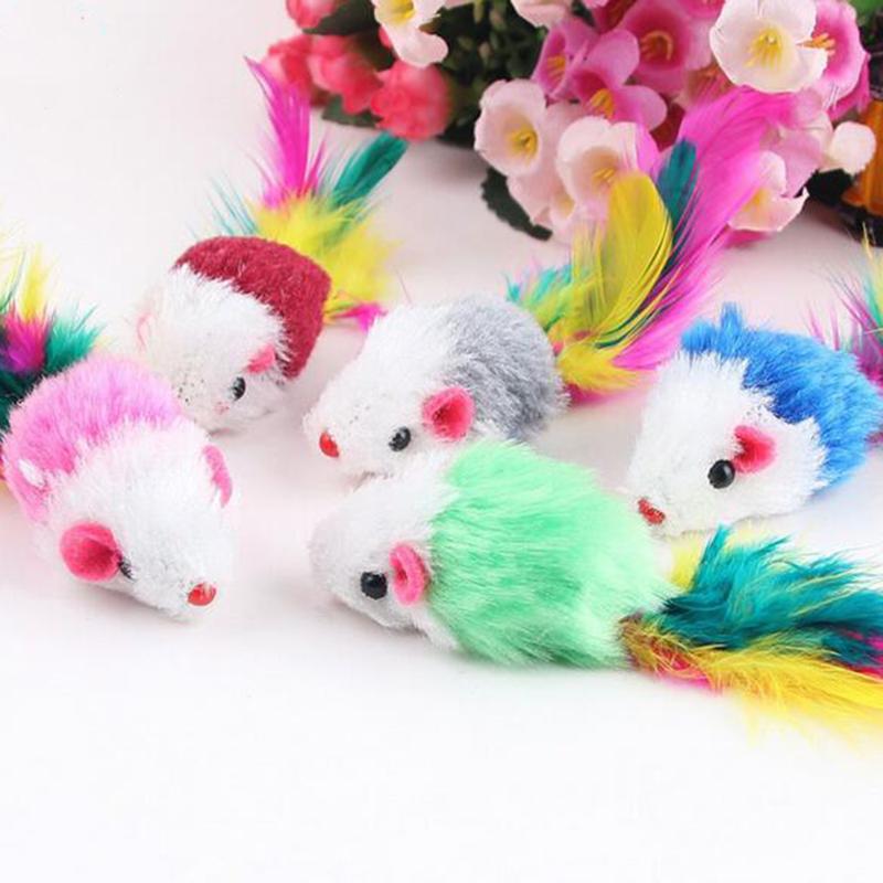 10Pcs Funny Soft Fleece False Mouse Cat Toys Colorful Feather Playing Kitten Toy Random Color
10Pcs Funny Soft Fleece False Mouse Cat Toys Colorful Feather Playing Kitten Toy Random Color