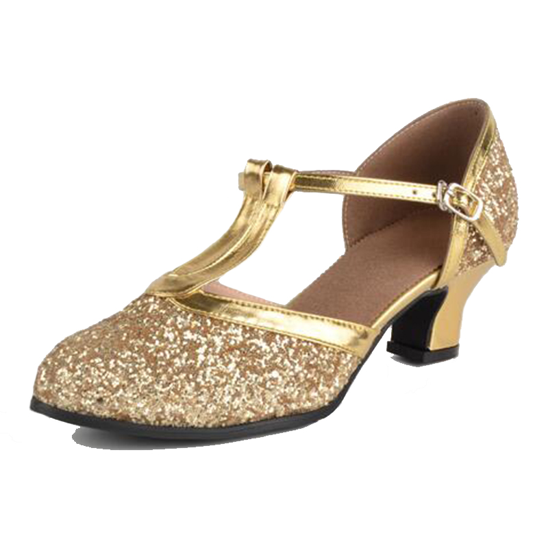 Gold Silver Women High Heels Thick Heel T-strap Woman Pumps Latin Dance Shoes Female Wedding Party Shoes
Gold Silver Women High Heels Thick Heel T-strap Woman Pumps Latin Dance Shoes Female Wedding Party Shoes