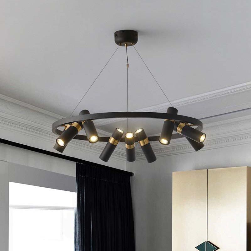 Lustres rétro de style industriel Lustre de salon LED Éclairage Vêtements de vêtements Pendentif Lampes modernes Simple LED Lampe Nordic Salle à