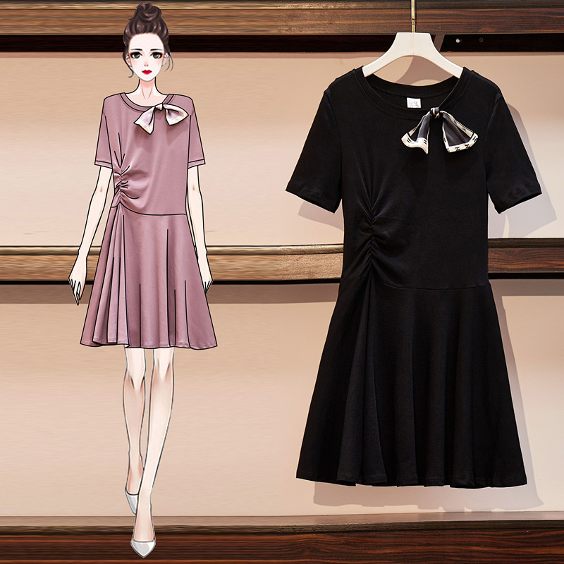 COIGARSAM 4XL Plus Size Women dress Summer Pleated High Waist Dresses Black Taro Purple 8913
COIGARSAM 4XL Plus Size Women dress Summer Pleated High Waist Dresses Black Taro Purple 8913