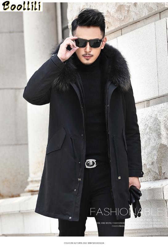 Boollili Winter Jacket Men Real Pure Natural Fur Jacket Men Real Raccoon Fur Collar Parka Male 100%Wool Liner Coat, Black 
Boollili Winter Jacket Men Real Pure Natural Fur Jacket Men Real Raccoon Fur Collar Parka Male 100%Wool Liner Coat, Black