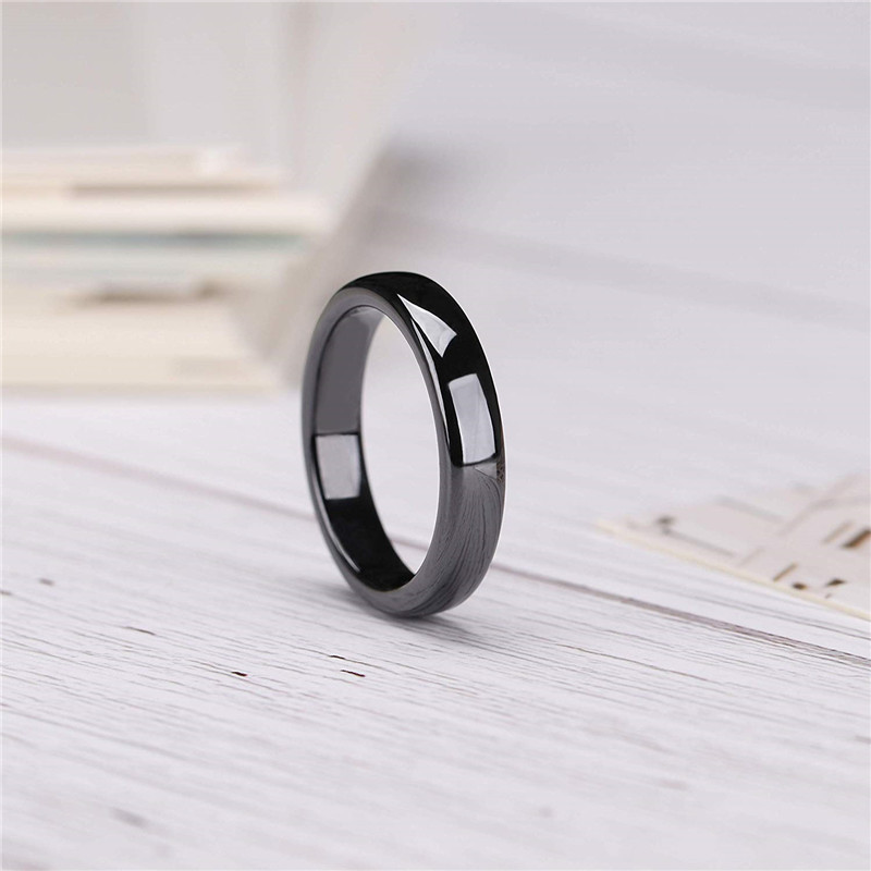 246mm Black Brushed Fashion Ceramic Ring Women Men Wedding Rings Engagement Band Female Jewelry bague Plus Size 414