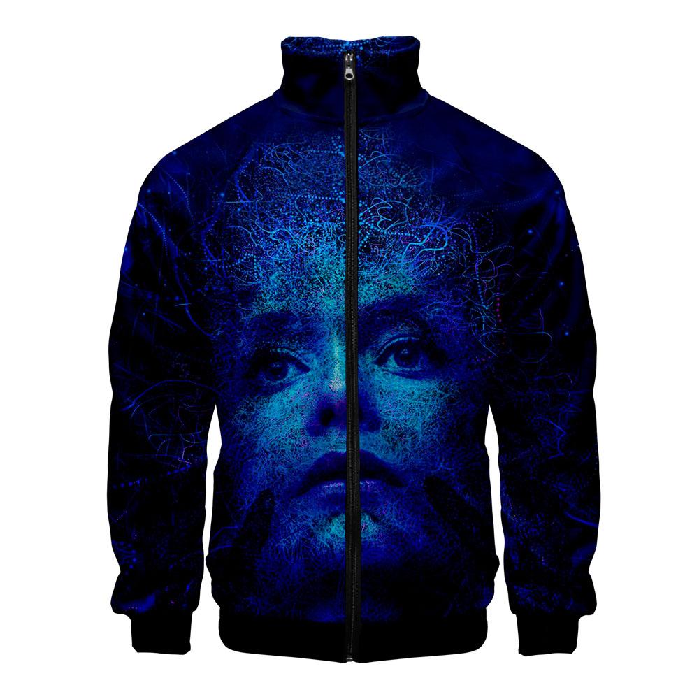 3D Legion Collar Zipper Man's Jacket Hoodie Off Multiple Colors And White Harajuku Winter Male Windbreakers Plus Size 4X