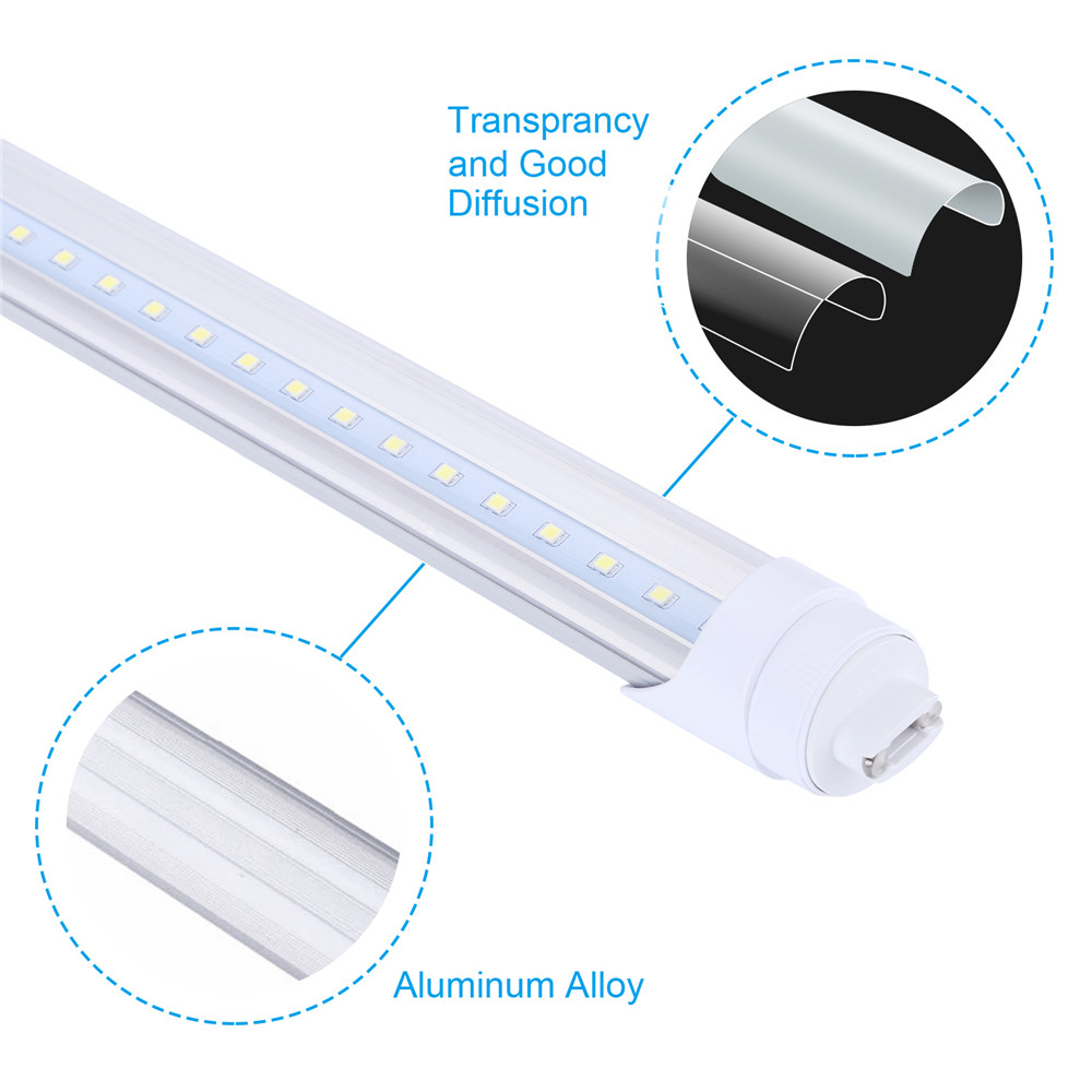 V Shaped Double row 8ft T8 rotatable Led Light Tubes R17D Rotating T8 Led bulbs 65W 45W Shop Light Warehouse Light