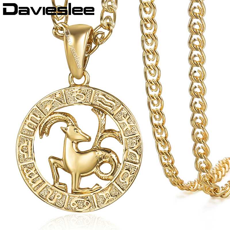 Chains Davieslee Womens Capricorn Zodiac Sign Pendant Gold Constellation Necklaces For Woman Jewelry Gifts Drop DGP366
Chains Davieslee Womens Capricorn Zodiac Sign Pendant Gold Constellation Necklaces For Woman Jewelry Gifts Drop DGP366