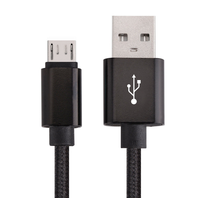Type C Nylon Braided Micro USB Cables Charging Sync Data Durable Quick Charge Charger Cord for Android V8 Smart Phone