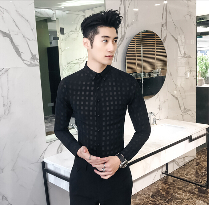 Fashion-Mens Sexy Lace Shirts Plaid See Though Design Long Sleeve Casual Spring Night Club Shirt Top Clothing, White;black
Fashion-Mens Sexy Lace Shirts Plaid See Though Design Long Sleeve Casual Spring Night Club Shirt Top Clothing, White;black
