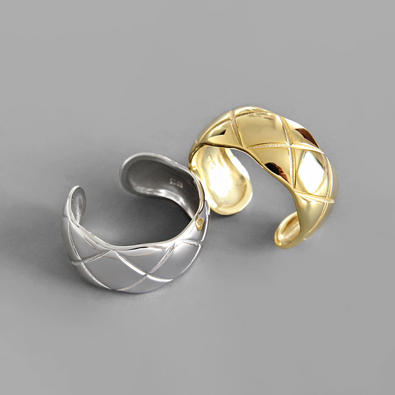 925 sterling silver fine jewelry hand-made designer minimalism adjustable open ring gold silver colors nice gift for women free shipping