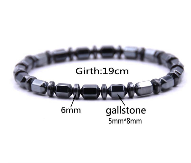 Magnetic bracelet men's birthday charm mature multicolor eyeball natural black gallstone bracelet jewelry