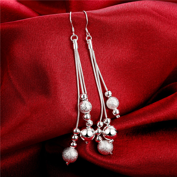 High grade 925 sterling silver Three-piece bead wire harness jewelry set DFMSS121 brand new Factory direct 925 silver necklace earring