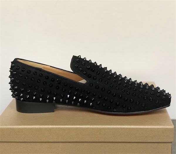Men Black Corteo Orlato Shoes Spikes Red Bottom Espadrilles Leather Flat Men Shoes Business Party Loafers Shoe with Box EU47
Men Black Corteo Orlato Shoes Spikes Red Bottom Espadrilles Leather Flat Men Shoes Business Party Loafers Shoe with Box EU47