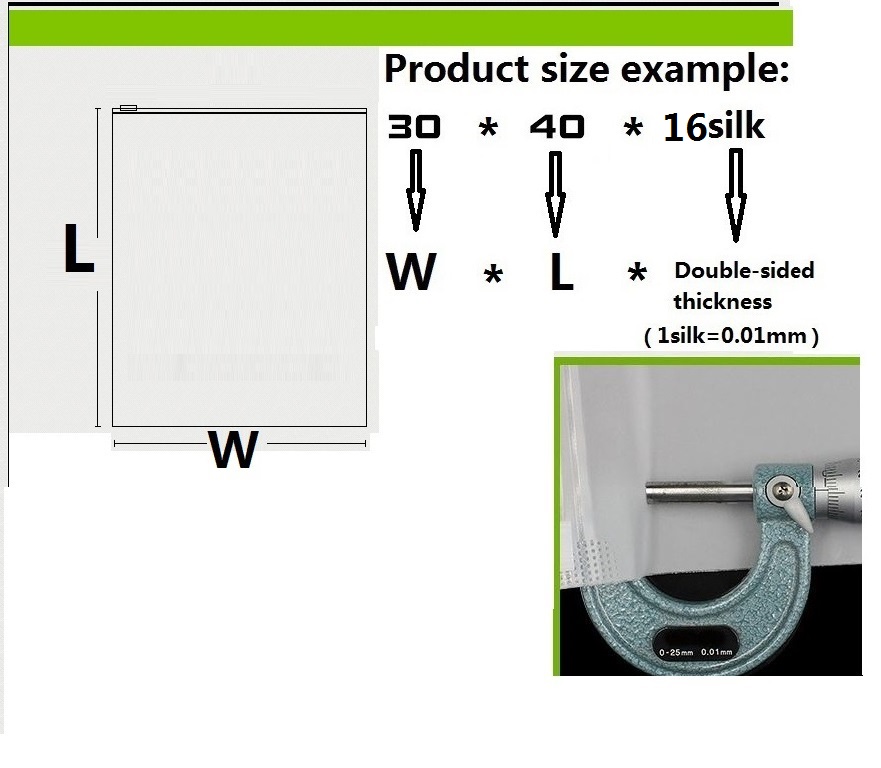 12*23cm*16silk clothing zipper bag clothes storage packaging bag transparent matte