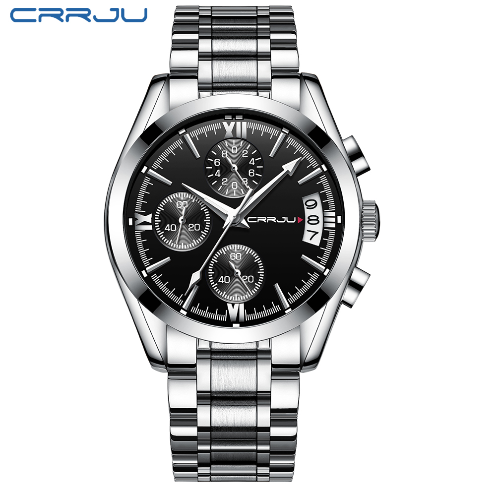 CRRJU Large dial design Chronograph Sport Mens Watches Fashion Brand Military waterproof Quartz Watch Clock Relogio Masculino, Slivery;brown
CRRJU Large dial design Chronograph Sport Mens Watches Fashion Brand Military waterproof Quartz Watch Clock Relogio Masculino, Slivery;brown