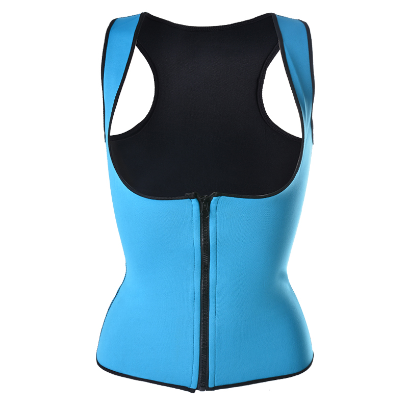 2020 Women Vest Neoprene Corset Zippered Workout Sauna Suit Waist Cincher Trainer Hot Shaperwear Body Waist Support Slim